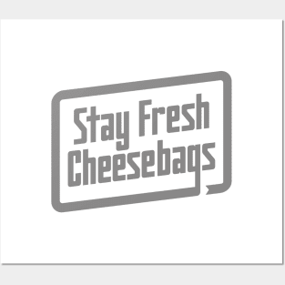 Stay Fresh Cheese Bags - Retro (Ghost on White) Posters and Art